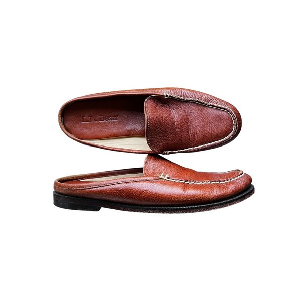 L.L. Bean Brown Leather Loafers - Picture 4 of 11